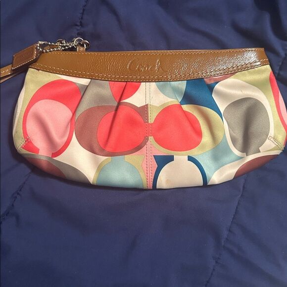 Coach Handbags - Coach Multicolor Signature Wristlet